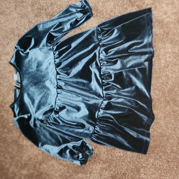 Velvet dress green - Picture 1 of 4